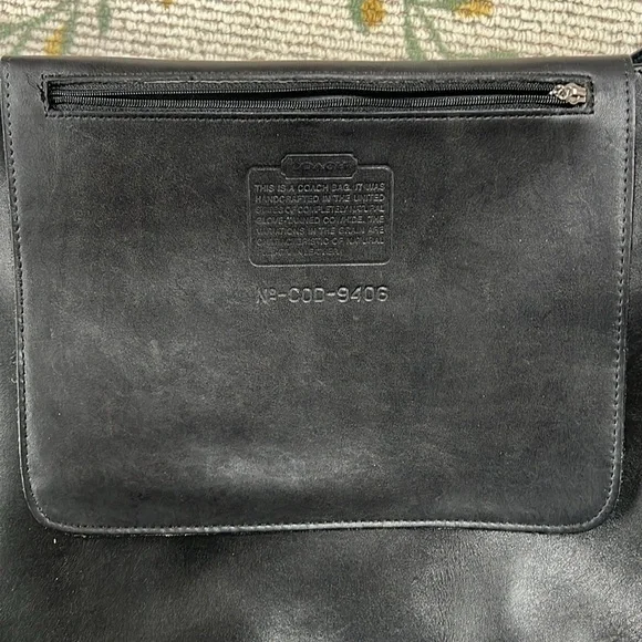 Vintage Coach MSD 9406 Genuine Leather Black Slim Shoulder Bag pristine - Picture 12 of 12